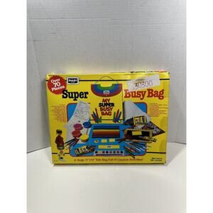 My Super Busy Bag 1987 Coloring Pencils Clay Crayon Mold Drawing Set Of 70 Piece
